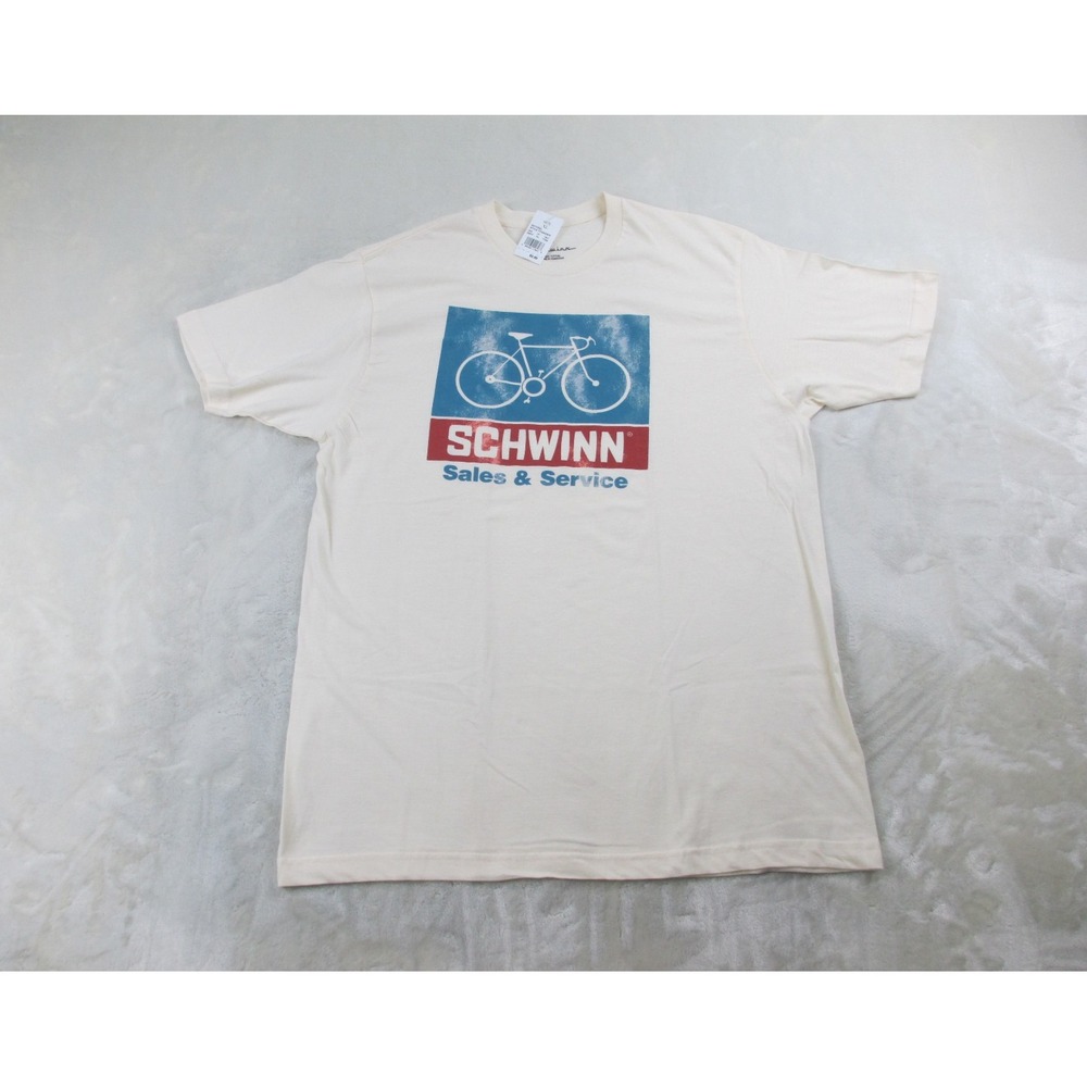NEW Schwinn Shirt Mens Extra Large Brown Tan Sales & Service Bicycle